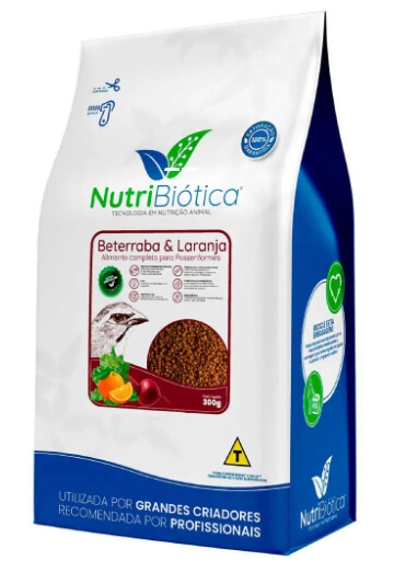 Nutribiótica Beterraba e Laranja Passeriformes