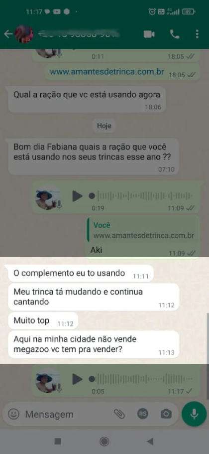 Depoimento do cliente